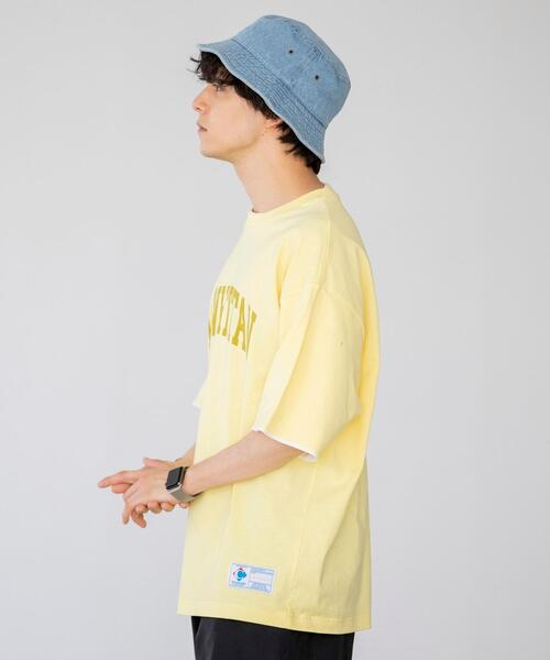 coen（コーエン）の「USAコットンフェイクレイヤードカレッジプリントTシャツ（Tシャツ/カットソー・メンズ・ライム/イエロー/オリーブ/ネイビー・X-LARGE/MEDIUM/SMALL/LARGE）」の6枚目の写真