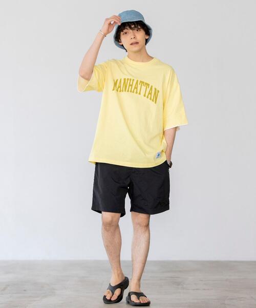 coen（コーエン）の「USAコットンフェイクレイヤードカレッジプリントTシャツ（Tシャツ/カットソー・メンズ・ライム/イエロー/オリーブ/ネイビー・X-LARGE/MEDIUM/SMALL/LARGE）」の8枚目の写真