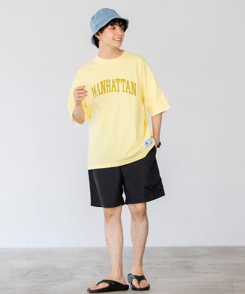 coen（コーエン）の「USAコットンフェイクレイヤードカレッジプリントTシャツ（Tシャツ/カットソー・メンズ・ライム/イエロー/オリーブ/ネイビー・X-LARGE/MEDIUM/SMALL/LARGE）」の9枚目の写真