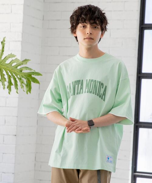 coen（コーエン）の「USAコットンフェイクレイヤードカレッジプリントTシャツ（Tシャツ/カットソー・メンズ・ライム/イエロー/オリーブ/ネイビー・X-LARGE/MEDIUM/SMALL/LARGE）」の11枚目の写真