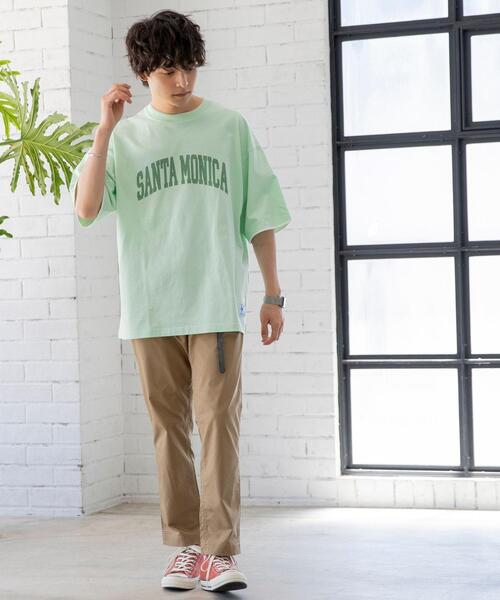 coen（コーエン）の「USAコットンフェイクレイヤードカレッジプリントTシャツ（Tシャツ/カットソー・メンズ・ライム/イエロー/オリーブ/ネイビー・X-LARGE/MEDIUM/SMALL/LARGE）」の12枚目の写真