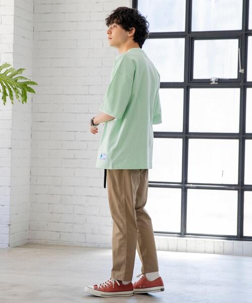 coen（コーエン）の「USAコットンフェイクレイヤードカレッジプリントTシャツ（Tシャツ/カットソー・メンズ・ライム/イエロー/オリーブ/ネイビー・X-LARGE/MEDIUM/SMALL/LARGE）」の13枚目の写真