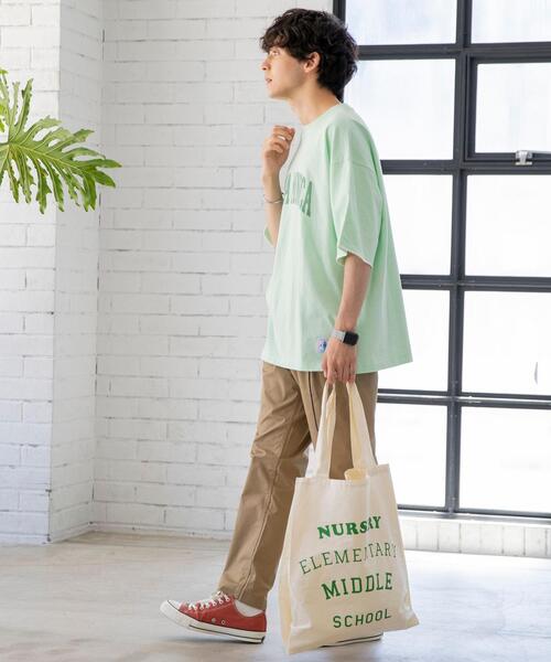 coen（コーエン）の「USAコットンフェイクレイヤードカレッジプリントTシャツ（Tシャツ/カットソー・メンズ・ライム/イエロー/オリーブ/ネイビー・X-LARGE/MEDIUM/SMALL/LARGE）」の14枚目の写真