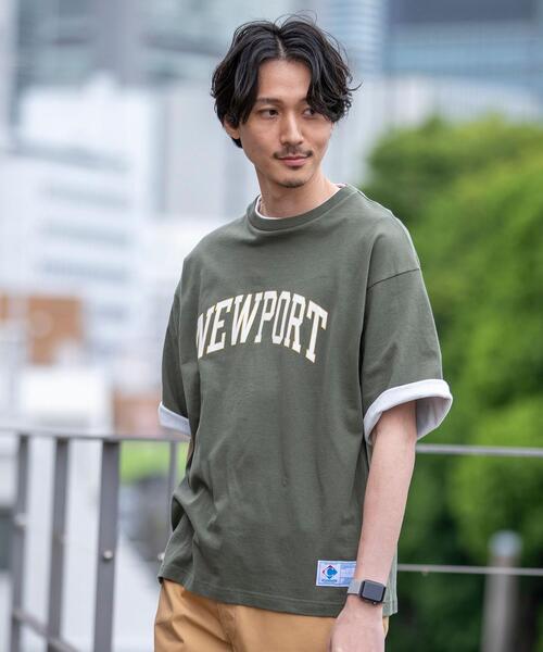 coen（コーエン）の「USAコットンフェイクレイヤードカレッジプリントTシャツ（Tシャツ/カットソー・メンズ・ライム/イエロー/オリーブ/ネイビー・X-LARGE/MEDIUM/SMALL/LARGE）」の20枚目の写真