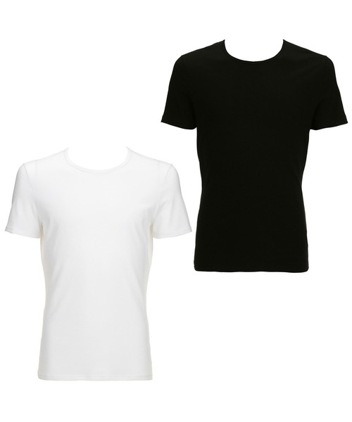 Sloggi(スロギー)の「スロギー メン ゴー Oネック スリム フィット(メンズ)sloggi men GO O-Neck Slim Fit JX(Tシャツ/カットソー・メンズ・ホワイト/ブラック・M/L/S)」の3枚目の写真