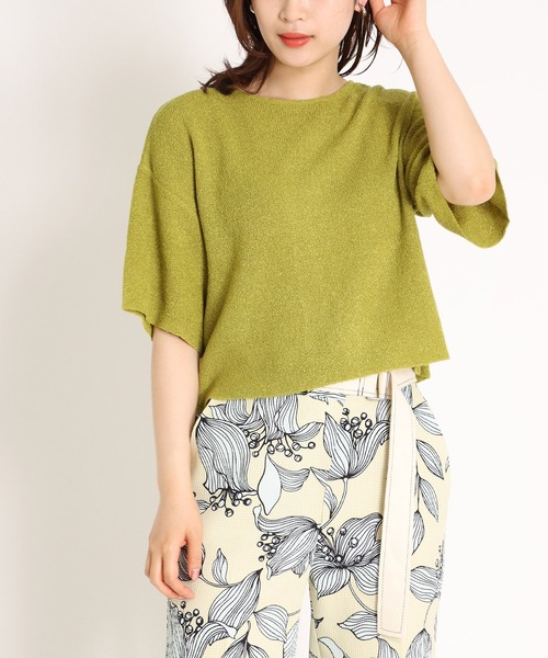 オープニング のシャツ ブラウスカールヤーン バックレースアップブラウス シャツ ブラウス Jines ジネス のファッション