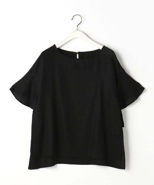 NICOLE white（ニコルホワイト）の「フレーアスリーブブラウス（シャツ/ブラウス・レディース・ブラック/ブルー/オフホワイト・FREE）」の9枚目の写真