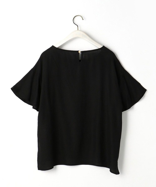 NICOLE white（ニコルホワイト）の「フレーアスリーブブラウス（シャツ/ブラウス・レディース・ブラック/ブルー/オフホワイト・FREE）」の16枚目の写真