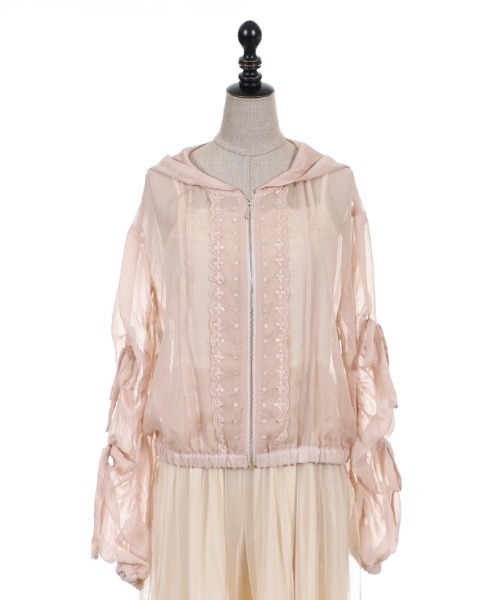 ポエティック シアー×チュールブルゾン シアー×チュールブルゾン | outlet | axes femme online shop