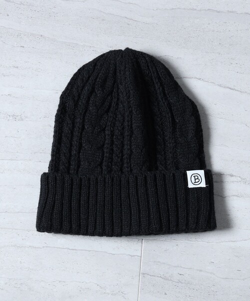 BEAMS HEART（ビームスハート）の「【ユニセックス】ケーブル編み ワッチキャップ（ニットキャップ/ビーニー・メンズ・ブラック/ネイビー/グレー/オレンジ系その他6・ONE SIZE）」の10枚目の写真