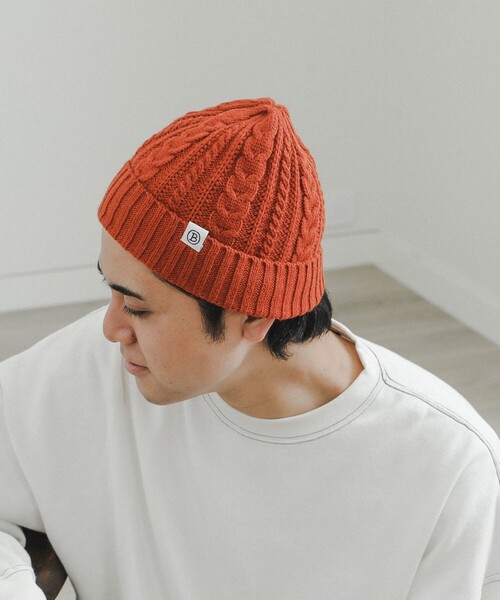 BEAMS HEART（ビームスハート）の「【ユニセックス】ケーブル編み ワッチキャップ（ニットキャップ/ビーニー・メンズ・ブラック/ネイビー/グレー/オレンジ系その他6・ONE SIZE）」の19枚目の写真
