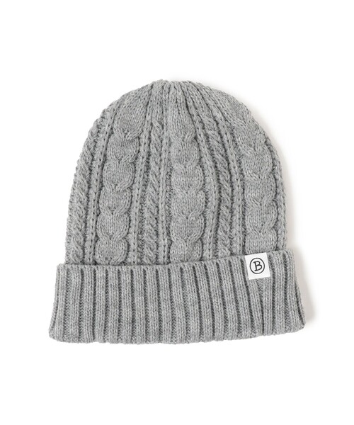 BEAMS HEART（ビームスハート）の「【ユニセックス】ケーブル編み ワッチキャップ（ニットキャップ/ビーニー・メンズ・ブラック/ネイビー/グレー/オレンジ系その他6・ONE SIZE）」の7枚目の写真