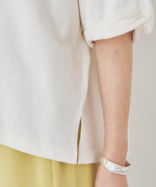 Chico（チコ）の「YALEカレッジロゴプリントTシャツ（Tシャツ/カットソー・レディース・パープル/ネイビー/チャコールグレー/ホワイト・FREE）」の19枚目の写真