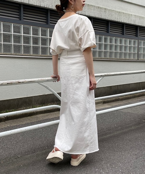 Chico（チコ）の「YALEカレッジロゴプリントTシャツ（Tシャツ/カットソー・レディース・パープル/ネイビー/チャコールグレー/ホワイト・FREE）」の7枚目の写真