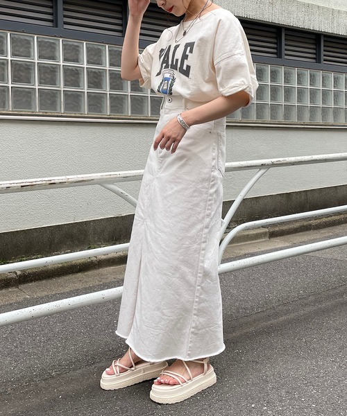 Chico（チコ）の「YALEカレッジロゴプリントTシャツ（Tシャツ/カットソー・レディース・パープル/ネイビー/チャコールグレー/ホワイト・FREE）」の6枚目の写真