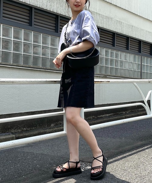 Chico（チコ）の「YALEカレッジロゴプリントTシャツ（Tシャツ/カットソー・レディース・パープル/ネイビー/チャコールグレー/ホワイト・FREE）」の22枚目の写真