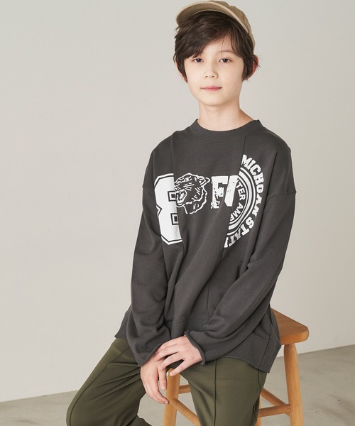 ＆yam（アンドヤム）の「USA裏毛リメイクスウェット（スウェット・キッズ・ブラック/ブルー/ホワイト/ベージュ・120-130cm/140-150cm/130-140cm/110-120cm/150-160cm）」の2枚目の写真