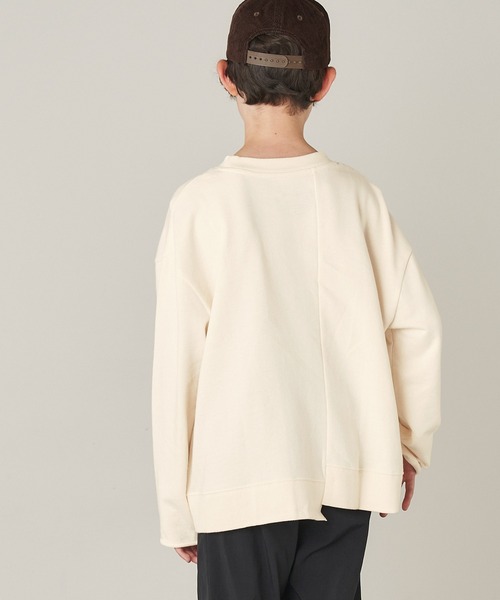 ＆yam（アンドヤム）の「USA裏毛リメイクスウェット（スウェット・キッズ・ブラック/ブルー/ホワイト/ベージュ・120-130cm/140-150cm/130-140cm/110-120cm/150-160cm）」の7枚目の写真