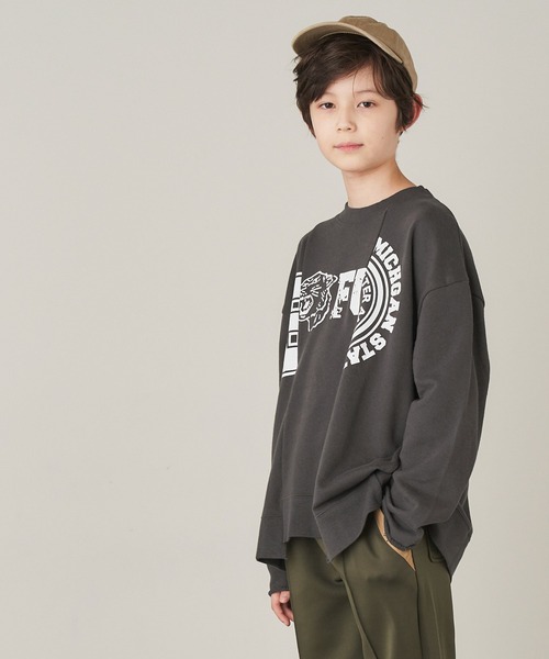 ＆yam（アンドヤム）の「USA裏毛リメイクスウェット（スウェット・キッズ・ブラック/ブルー/ホワイト/ベージュ・120-130cm/140-150cm/130-140cm/110-120cm/150-160cm）」の10枚目の写真