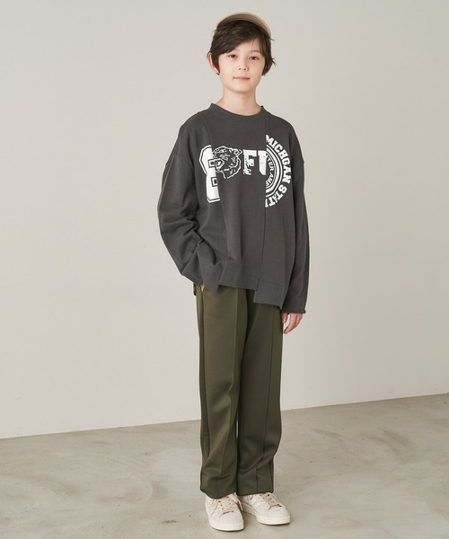 ＆yam（アンドヤム）の「USA裏毛リメイクスウェット（スウェット・キッズ・ブラック/ブルー/ホワイト/ベージュ・120-130cm/140-150cm/130-140cm/110-120cm/150-160cm）」の12枚目の写真