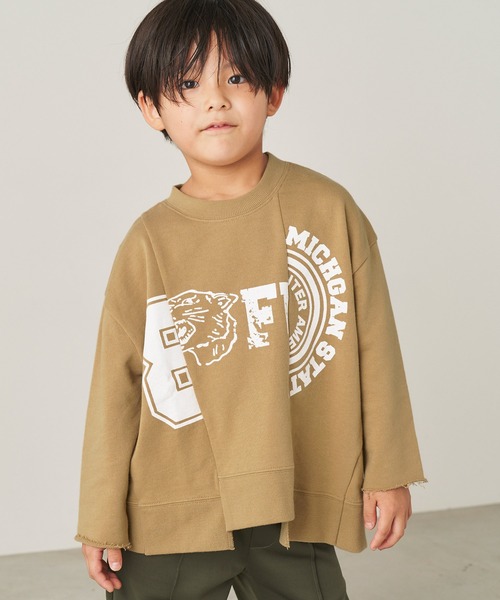 ＆yam（アンドヤム）の「USA裏毛リメイクスウェット（スウェット・キッズ・ブラック/ブルー/ホワイト/ベージュ・120-130cm/140-150cm/130-140cm/110-120cm/150-160cm）」の13枚目の写真