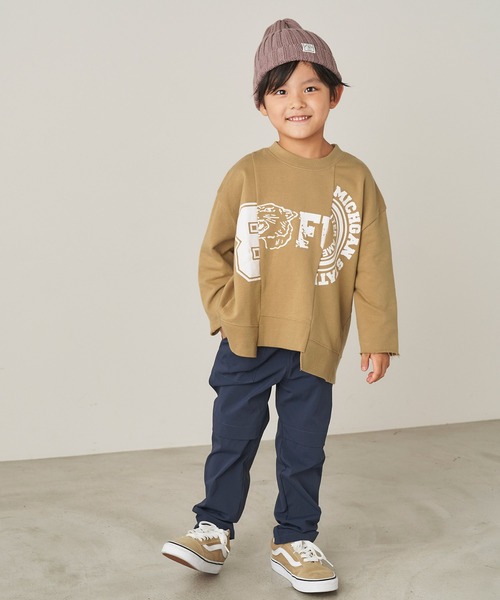 ＆yam（アンドヤム）の「USA裏毛リメイクスウェット（スウェット・キッズ・ブラック/ブルー/ホワイト/ベージュ・120-130cm/140-150cm/130-140cm/110-120cm/150-160cm）」の17枚目の写真