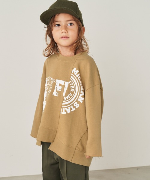 ＆yam（アンドヤム）の「USA裏毛リメイクスウェット（スウェット・キッズ・ブラック/ブルー/ホワイト/ベージュ・120-130cm/140-150cm/130-140cm/110-120cm/150-160cm）」の18枚目の写真