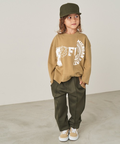 ＆yam（アンドヤム）の「USA裏毛リメイクスウェット（スウェット・キッズ・ブラック/ブルー/ホワイト/ベージュ・120-130cm/140-150cm/130-140cm/110-120cm/150-160cm）」の19枚目の写真