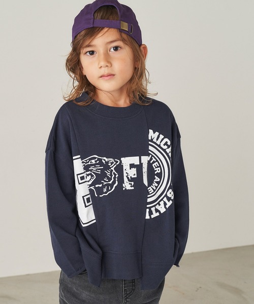 ＆yam（アンドヤム）の「USA裏毛リメイクスウェット（スウェット・キッズ・ブラック/ブルー/ホワイト/ベージュ・120-130cm/140-150cm/130-140cm/110-120cm/150-160cm）」の20枚目の写真