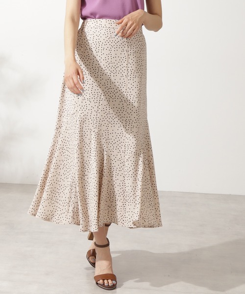 N.（N. Natural Beauty Basic）（エヌエヌナチュラルビューティーベーシック）の「【追加生産】◆プリントペプラムスカート（スカート・レディース・ブラック系その他/レオパード/ドット・MEDIUM）」の13枚目の写真