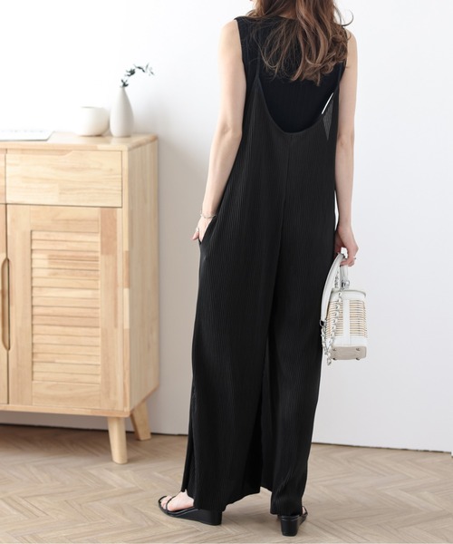 SUGAR BISKET（シュガービスケット）の「カットオフプリーツサロペット（サロペット/オーバーオール・レディース・グレイッシュベージュ/ブラウン/ブラック/ミント/ピンク・M/L）」の19枚目の写真