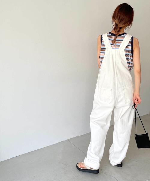 CANAL JEAN(キャナルジーン)の「RED CHOP WORKS(レッドチョップワークス) マルチボーダータンクトップ(タンクトップ・レディース・ネイビー/グリーン・38)」の5枚目の写真