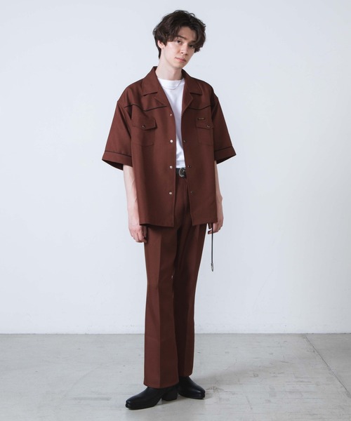 Wrangler（ラングラー）の「∴WEGO/別注Wranglerセミフレアパンツ（スラックス・メンズ・ブラック/ワイン/ダークオレンジ・MEDIUM/LARGE）」の13枚目の写真