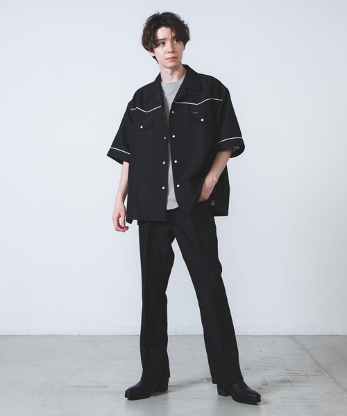 Wrangler（ラングラー）の「∴WEGO/別注Wranglerセミフレアパンツ（スラックス・メンズ・ブラック/ワイン/ダークオレンジ・MEDIUM/LARGE）」の16枚目の写真