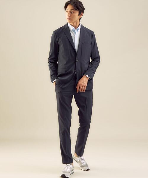 WORK TRIP OUTFITS GREEN LABEL RELAXING（ワークトリップアウトフィッツグリーンレーベル リラクシング）の「WTO ストレッチタフタ パッカブル ジャケット -ウォッシャブル-（テーラードジャケット・メンズ・ネイビー/ベージュ・XL/50/L/48/M/46/S/44）」の9枚目の写真