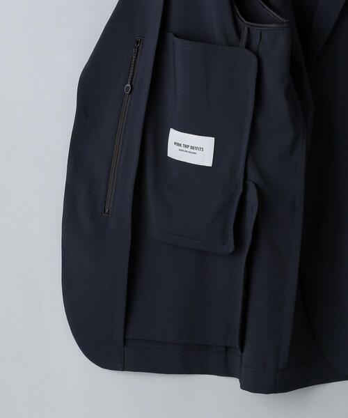 WORK TRIP OUTFITS GREEN LABEL RELAXING（ワークトリップアウトフィッツグリーンレーベル リラクシング）の「WTO ストレッチタフタ パッカブル ジャケット -ウォッシャブル-（テーラードジャケット・メンズ・ネイビー/ベージュ・XL/50/L/48/M/46/S/44）」の14枚目の写真