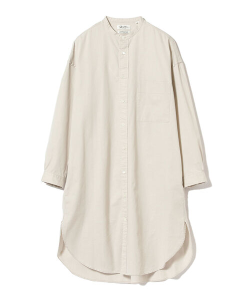 Ray BEAMS（レイビームス）の「GYMPHLEX / バンドカラー シャツワンピース（シャツワンピース・レディース・ベージュ/ライトブラウン・12/14）」の6枚目の写真