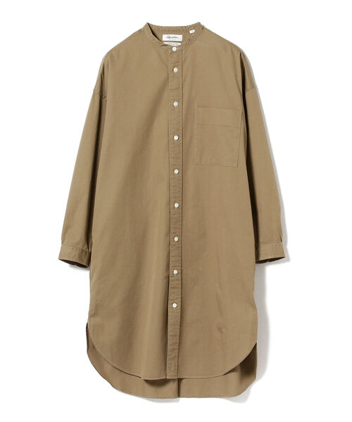 Ray BEAMS（レイビームス）の「GYMPHLEX / バンドカラー シャツワンピース（シャツワンピース・レディース・ベージュ/ライトブラウン・12/14）」の11枚目の写真