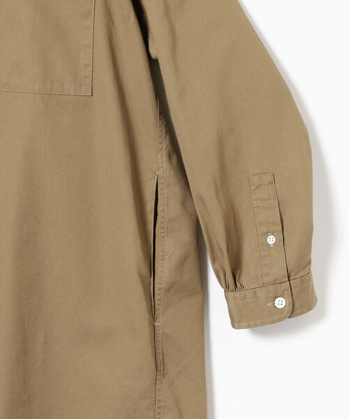 Ray BEAMS（レイビームス）の「GYMPHLEX / バンドカラー シャツワンピース（シャツワンピース・レディース・ベージュ/ライトブラウン・12/14）」の14枚目の写真