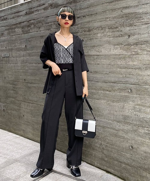 PAGEBOY(ページボーイ)の「クリアルーズセットアップシャツ(シャツ/ブラウス・レディース・ブラック/グリーン/グレイッシュベージュ・FREE)」の6枚目の写真