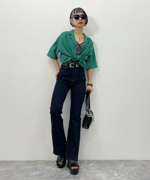 PAGEBOY(ページボーイ)の「クリアルーズセットアップシャツ(シャツ/ブラウス・レディース・ブラック/グリーン/グレイッシュベージュ・FREE)」の15枚目の写真