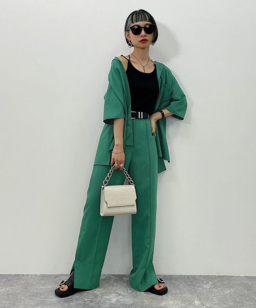 PAGEBOY(ページボーイ)の「クリアルーズセットアップシャツ(シャツ/ブラウス・レディース・ブラック/グリーン/グレイッシュベージュ・FREE)」の19枚目の写真