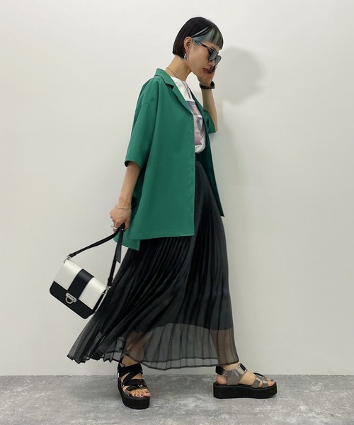 PAGEBOY(ページボーイ)の「クリアルーズセットアップシャツ(シャツ/ブラウス・レディース・ブラック/グリーン/グレイッシュベージュ・FREE)」の20枚目の写真