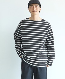 coca（coca） | メンズ ハリ感ボーダーボートネックTシャツ(Tシャツ/カットソー)