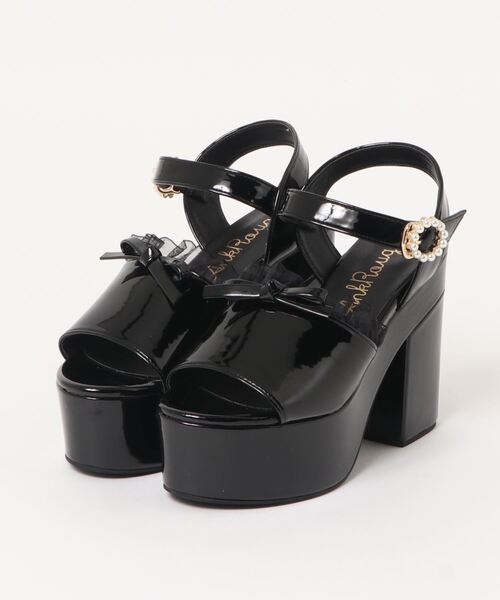 Ank Rouge（アンクルージュ）の「パールバックルフリルサンダル（サンダル・レディース・ブラック/ブラウン・M/L）」の9枚目の写真