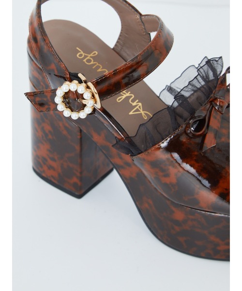 Ank Rouge（アンクルージュ）の「パールバックルフリルサンダル（サンダル・レディース・ブラック/ブラウン・M/L）」の7枚目の写真