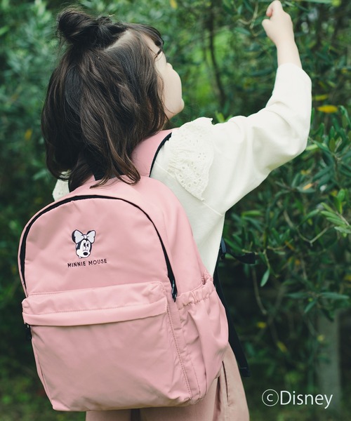 Disney（ディズニー）の「【ミッキー＆ミニーマウス】刺繍リュック（バックパック/リュック・キッズ・ベージュ/ピンク/ブラック/サーモンピンク・F）」の3枚目の写真