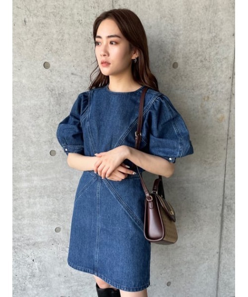 Dolman ミニワンピース 010eak11 5500 を購入できます Moussy ミニワンピース ワンピース Sleeve ワンピース ドレス Denim Denim Moussy マウジー のファッション
