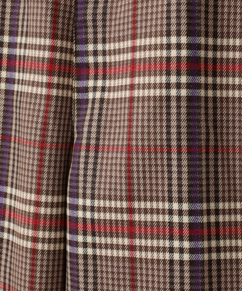 BeAMS DOT(ビームスドット)の「【WEB限定】BeAMS DOT / チェック柄 スラックスパンツ(スラックス・レディース・ブラウン/オレンジ・SMALL/MEDIUM)」の4枚目の写真