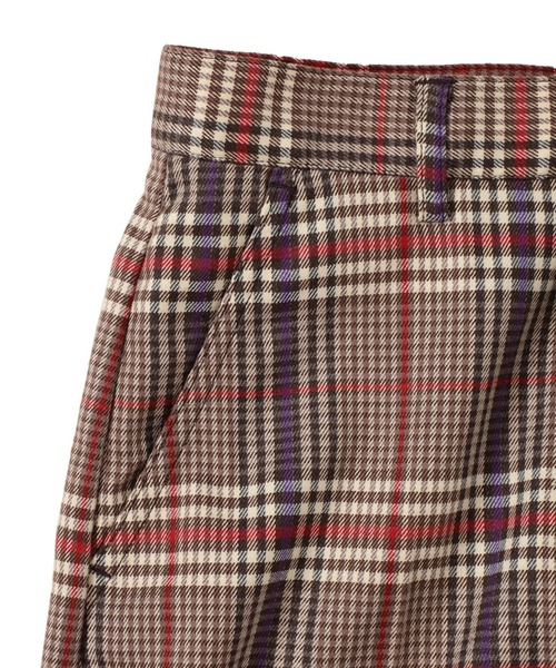 BeAMS DOT(ビームスドット)の「【WEB限定】BeAMS DOT / チェック柄 スラックスパンツ(スラックス・レディース・ブラウン/オレンジ・SMALL/MEDIUM)」の5枚目の写真